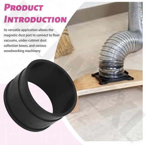 MOWZXL 4" Surface Mount Dustport Steel Ring Receiver for Dust Collection, Magnetic Dust Collection Powerful Suction