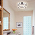 Modern Mini Led Crystal Chandelier Semi Flush Mount Crystal Pendant Ceiling Light for Bedrooms Dinning Rooms Hallway