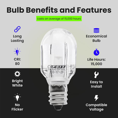 BPT6/SU/LED 15W T6 Non-Dimmable Bulb, Feit Electric Equivalent Special Use LED Light Warm White