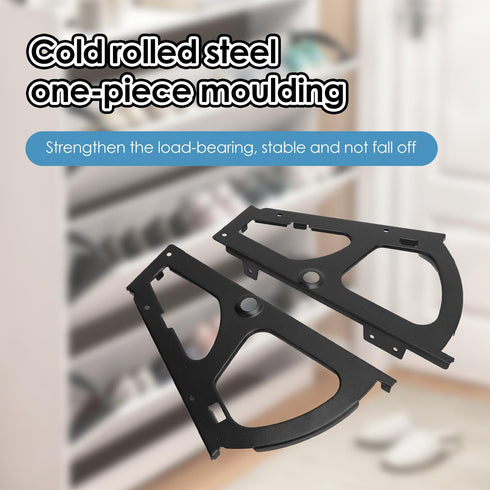 1 1 Layer Shoes Drawer Cabinet Hinges, Pair Steel Black Cabinet Frame Furniture Hinge, Shoes Drawer Cabinet Hinges