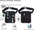 Server Waist Pouch, Black Server Aprons Short Canvas Pocket Apron Restaurant Aprons with Pockets Adjustable Belt