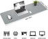 Desk Mat,35.4" x 17" Leather Desk mat,Double-Sided Desk Pad,Desk matt for desktop,Large Mouse Pad,Office desk mat,Waterproof Desk Blotter pad for Office&Home(Light grey+Cork) by AFIING
