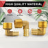 EFIELD Pex 1/2"x 1/2" Male Threaded NPT Elbow Barb Crimp Brass Fittings (Pack of 5) (PEX1807096-5PCS)