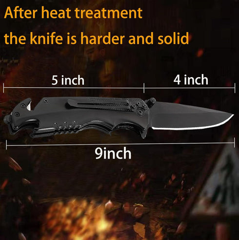 ANXYPGX Pocket Knife for Men, Folding Knife with 4'' Stainless Steel Blade for Camping and Outdoor Activities