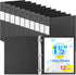 Henoyso 12 Pcs 1.5 Inch 3 Ring Plastic Binder, Holds up to 8.5 x 11 Inch Paper, Loose Leaf Binder for School Office