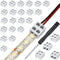 Flutesan 25 Pack Solderless LED Tape Light Connector 2 Pin Terminal Block