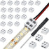 Flutesan 25 Pack Solderless LED Tape Light Connector 2 Pin Terminal Block