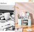 Marbrasse Pen Organizer with 2 Drawers, Multi-Functional Pencil Holder for Desk Accessories