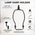 6 Inch 1" 1 Set PATIKIL Lamp Harp Kit with Tall Iron Finial, Heavy Duty Bracket with Standard Saddle & Finial