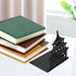 KALLORY Metal Bookend for Desk Reusable Crafted Book Holder, File and Reading Book Stand, Non-Skid Desktop Organizer