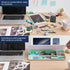 TSJ OFFICE Desktop Whiteboard Dry-Erase Board, Computer Keyboard Stand with Drawer, Desk Organizer for Office