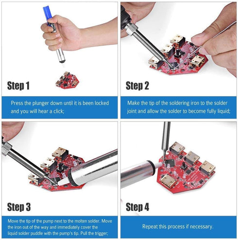 LDK Electric Soldering Iron Kit, 60W Adjustable Temperature with 5 Tips, Desoldering Pump, Carry Bag