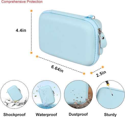 Carrying Case for Phomemo M02 Label Maker, Pocket Printer Mini Sticker Printer, Bluetooth Inkless Thermal Photo Printer