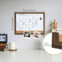 Whiteboard Calendar & Corkboard, 10.5" x 14.5", Rustic Brown Framed Combination Dry Erase White Board & Bulletin Board