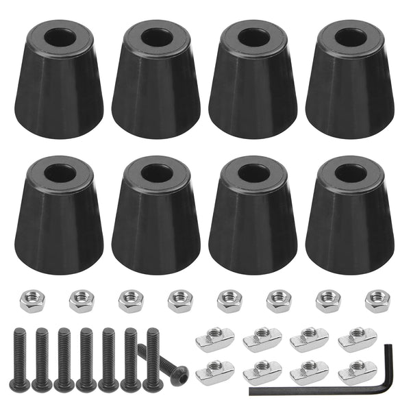 8Pcs Large Anti-Vibration Heavy Rubber Landing Mat Feet with T-Nut Screw Wrench for 4040 Series