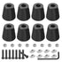 8Pcs Large Anti-Vibration Heavy Rubber Landing Mat Feet with T-Nut Screw Wrench for 4040 Series