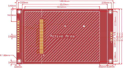 WEISUYUUS 4inch 480x320 ILI9486 SPI LCD Module Resistive Touchable Screen Chip LCD Display Resolution Resistive
