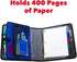 Case-it The Open Tab Velcro Opening Binder, 2 Inch O-Rings, 5 Color Tab Expanding File Folder, 400 Sheet Capacity, Blue