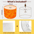 LASENLANP 8.9"x11" Lamp Shade Abstract beautiful red swirl liquid colorful marble surface Orange Drum Lampshade