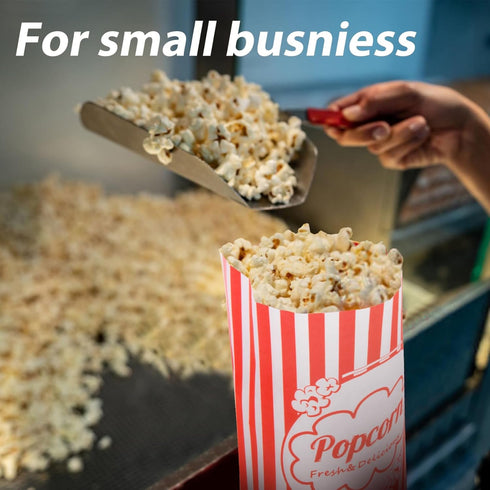 50 Individual 2oz Popcorn Bags - Disposable Food Paper Sleeves for Party, Carnival, and Movie Night Supplies