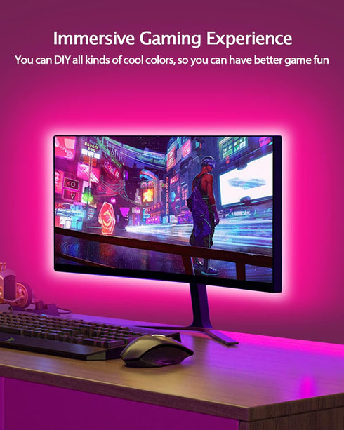 Daymeet TV LED Backlight, 9.8ft RGB TV LED Light Strip for 32-45 inch TV/Monitor Backlight, USB Powered with Remote,