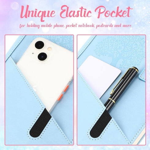 Cholemy 12 Pcs Christmas Gifts Journal for Women Men, A5 Leather Hardcover Notebook with Pen, 200 Pages