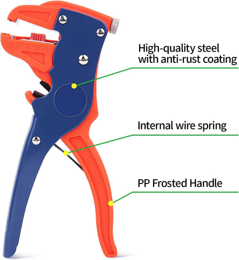 BOENFU Automatic Wire Stripper and Cutter - 2 in 1 Heavy Duty Adjustable Eagle Nose Tool for Repairs