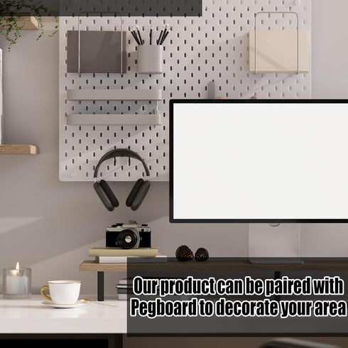 12 Pcs Black Pegboard Hooks, 6 x 9.5 Centimeters, Metal Storage Tool Accessories Compatible with IKEA Skadis Pegboard