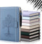 Estune 10 Pack Lined Journal Notebook - A5 Tree of Life Hardcover Leather Journal with 10 Pens for Travel and Work