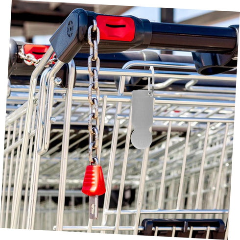 DOITOOL Stainless Steel Shopping Trolley Keychain Token Creative Heat Transfer Opener for Supermarket Carts Blank