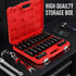 20PCS 1/2" Set, 13/16"-3/8" 10-24mm, 6-Point 1/2 Inches Set,Rugged DISEN Impact Socket Deep Sockets SAE & Metric Cr-V