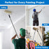 36PCS 4-Section 9''& 4''Roller SOUTHGATE Paint Roller Kit with Pole, Trays, Heavy-Duty Frames, Microfiber Paint