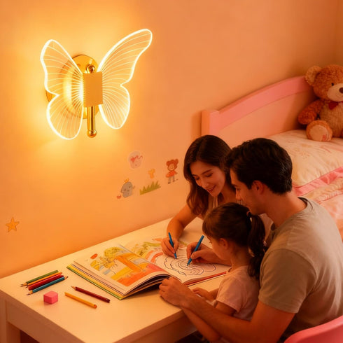 Anuizxz 12W 3000K 4000K 6000K Butterfly-Shaped Wall Lamp LED Wall Sconce, Changeable Warm, Neutral, White Light