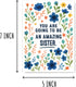 GoGi93Art You Are Going To Be An Amazing Sister Card - Floral Pregnant Announcement Card - Sister Greeting - Cute