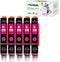 CLI226 Magenta Ink Cartridges Replacement for Canon CLI-226 (5 Pack) for use with PIXMA MG6120 MG6220 MG5320 MX882
