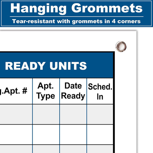 Extra Large 36X45 Inch Property Management Make Ready White Board - Dry Erase Checklist for Real Estate