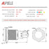 APIELE 16mm Latching Push Button Switch, 12V DC On Off Black Shell with LED Angel Eye for 0.63" Mounting Hole