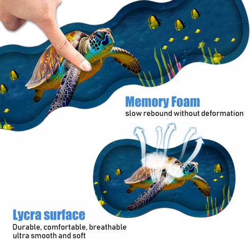 Ergonomic Keyboard Wrist Rest and Mouse Pad Wrist Rest Set, Large XXL Gaming Mousepad 31.5"x11.8", Sea Turtle