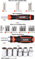 Edward Tools 31 Piece Ratchet Screwdriver Set - Easy Ratchet Screwdriver Pro Strong Magnetic Bit Tips includes Phillips, Slotted, Hex, Torx - 5-10mm socket set - Ergo Rubber Handle - Organizing Case