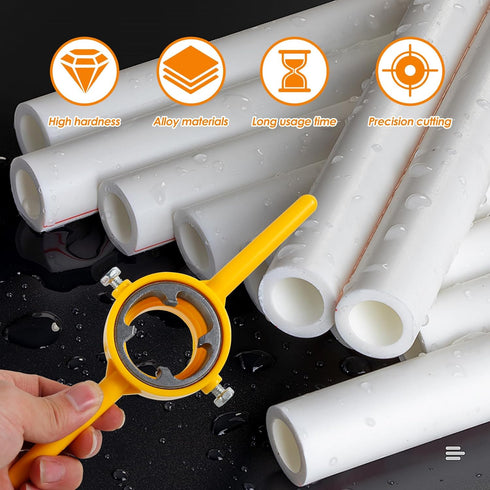 6PCS PVC Thread Maker Tool Kit, Reusable Pipe Threader Plumbing Tool with 1/2 Inch, 3/4 Inch, 1 Inch Dies