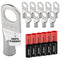 SELTERM 10pcs 6 Awg 3/8" Stud Battery Lugs with 12pcs 3:1 Black & Red Heat Shrink Tubing, Heavy Duty Wire Lugs Kit