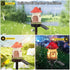 YZYOE Solar Powered Red Mushroom House Lamp, Garden Decoration Resin Cute Mushroom House Floor Lamp Wireless Dusk