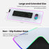 BladeHawks Extra Large RGB Gaming Mouse Pad, Extended Soft LED Mousepad, Anti-Slip Rubber Base (31.5 x 12 Inch)