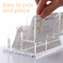 SANRUI Clear Horizontal Business Card Holder Stand - Acrylic Desktop Display Organizer for 240 Cards, 2 Tier 4 Pocket