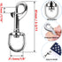 4PCS Flag Swivel Snap Clips Stainless Steel Flag Snaps Hooks Heavy Duty Metal Flagpole Accessories Eye Bolt Clips for Pet Leash, Key Chain, Leather Craft (Silver Clip)