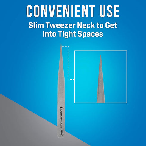 Jonard Tools FTW-5 Fiber Optic Tweezers, 5" Length