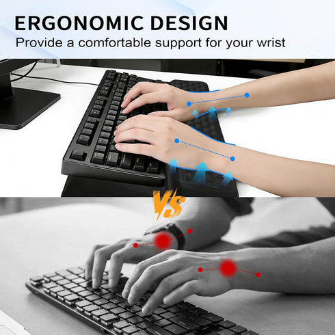 Starvortex 43cm Computer Keyboard Stand with Wrist Rest, Ergonomic Keyboard Pad with Wrist Support, Keyboard Riser