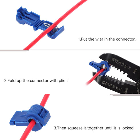 HKS 120PCS/60 Pairs T-TAP Wire Connector, Quick Splice Disconnect Yellow AWG 14-12 Self-Stripping Electrical Terminals