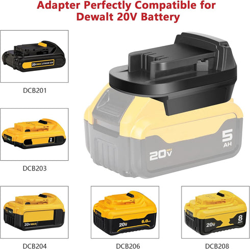 KUNLUN DL18ML Battery Converter for Dewalt to Milwaukee Battery Adapter, Convert for Dewalt 20V Battery to Milwaukee M18 18V Battery for Milwaukee Cordless Tools(Bare Adapter Only)