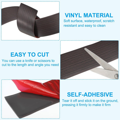 20 2" PATIKIL Self Adhesive Floor Transition Strip ft x Vinyl Flat Divider Flooring for Joining Floor Gaps Carpet